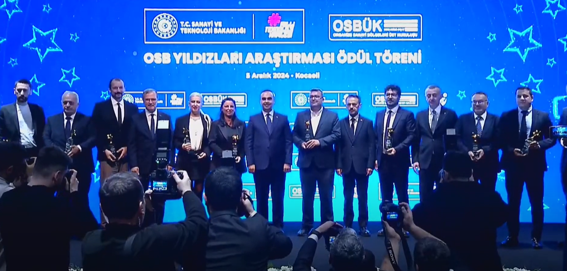 OSB YILDIZLARI ÖDÜLLERİ SAHİPLERİNİ BULDU-2024 ÖDÜL TÖRENİ