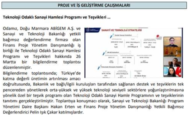 Teknoloji Odaklı Sanayi Hamle Programı Bilgilendirme Toplantısı